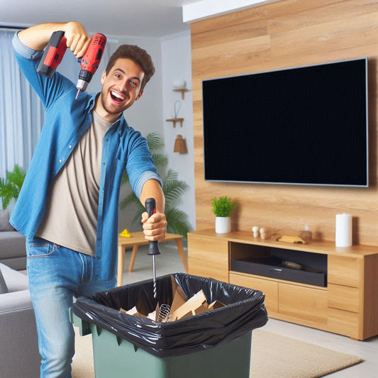 NO drill TV mounting