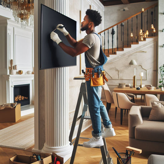 How to mount TV on pillar?