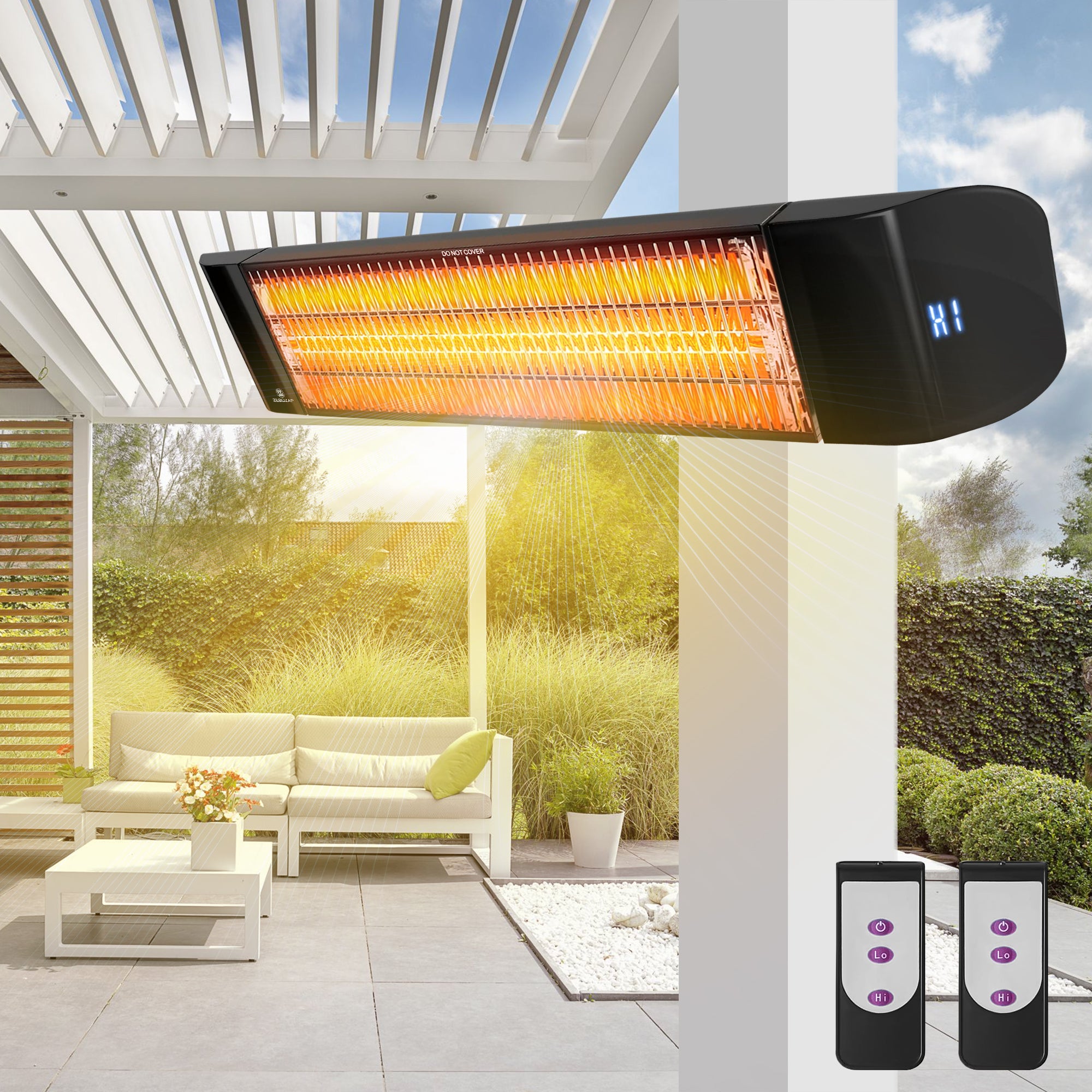 ZeboZap Infrared Electric Patio Heater – 1500W, Strap-On or Wall