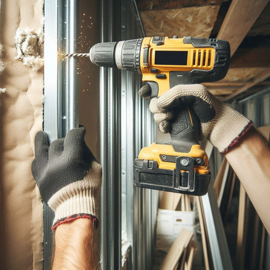 Drilling through drywall and metal stud