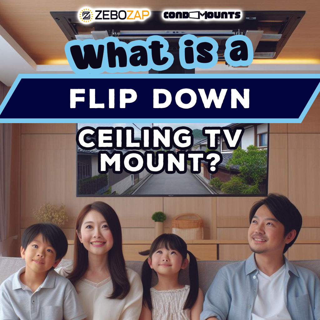 What is a flip down ceiling tv mount?