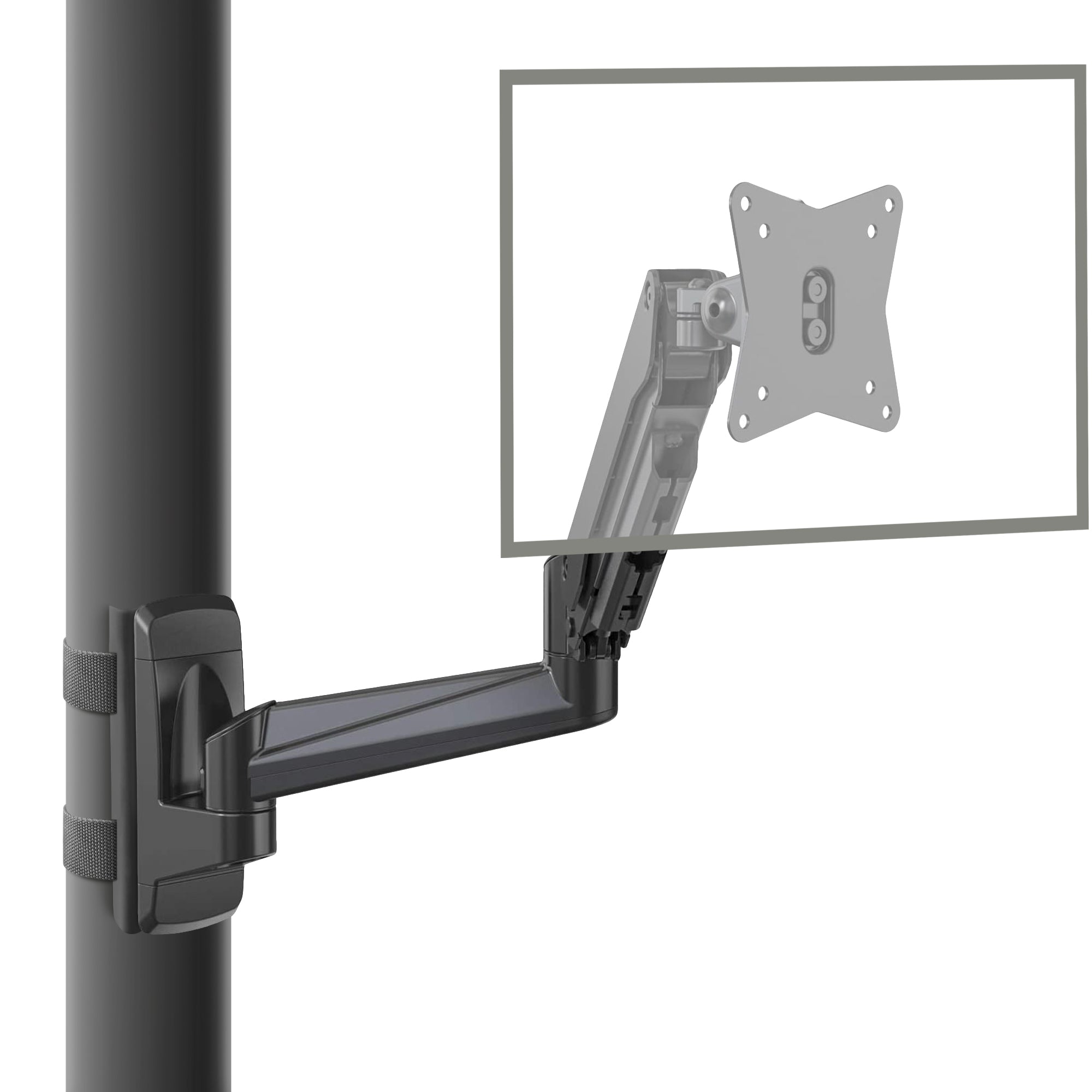 Workbench Computer Mount CondoMounts Full Motion Pillar Monitor Mount | WorkBench Monitor Mount ...