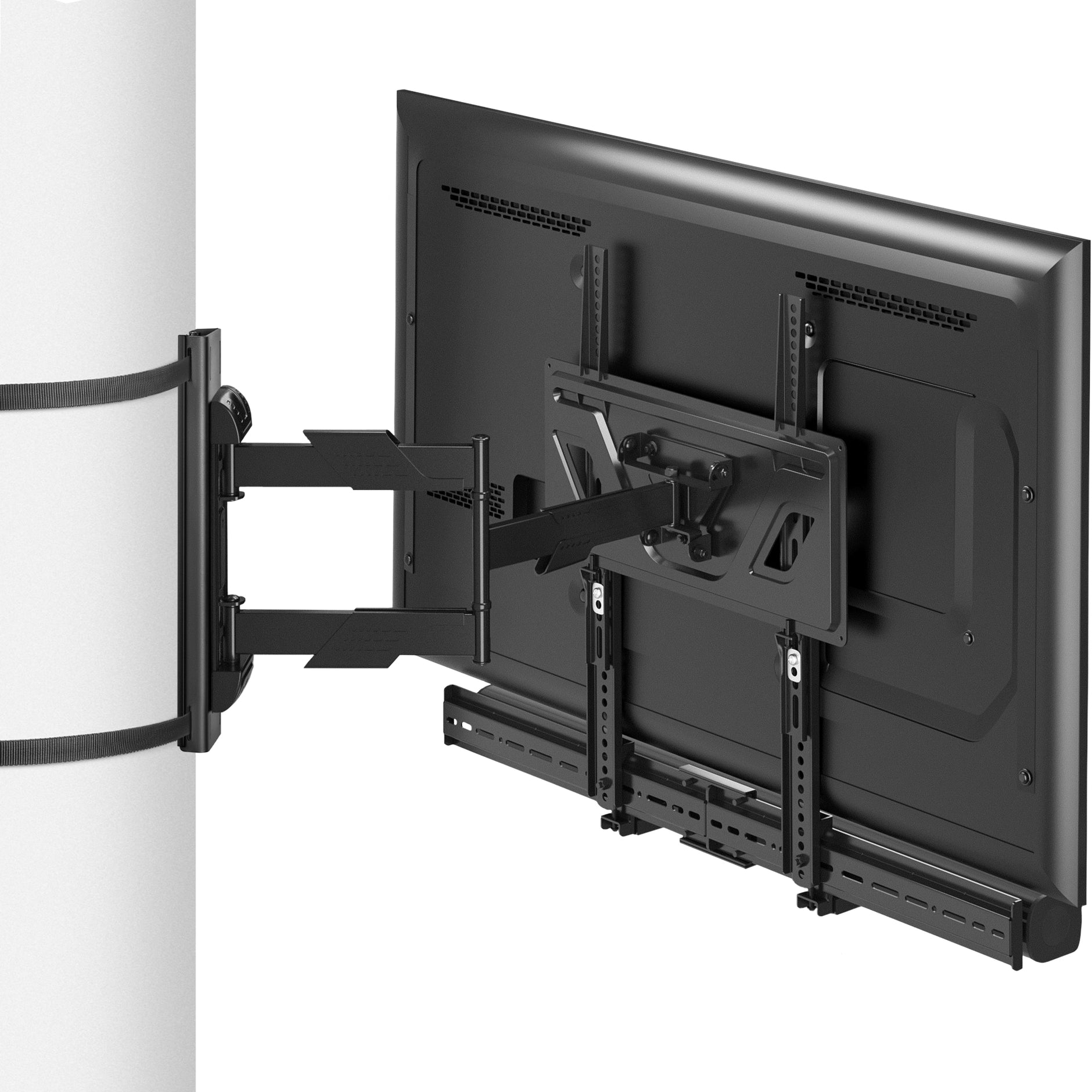 Condomounts ラップアラウンドコラムテレビマウント ドリル不要 ラウンド&スクエアコラム/ポールテレビマウント 円周55 並行輸入品 Condomounts ラップアラウンドコラムテレビマウント、ポストテレビ