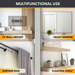 CondoMounts MSK8002 Elephant Anchors | Universal Metal Stud Anchors for Drywall & Steel Stud Walls | TV Mounting Kit Supports Up to 90lbs | No-Stud Drywall Anchors with Screws & Drill Bit (25 Pack)