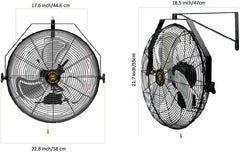 CondoMounts ZEBOZAP ZZFANW181B Strap on WaterProof Gazebo Post Fan 18"