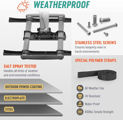 SupaTV Strap-On TV Mount for Indoor Pillars and Outdoor Gazebo, Pergola and Patios Made with Premium Aluminum for Lifelong Durability