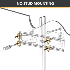 CondoMounts DIY TV Wall Mount NO STUD Easy Install, Studless TV Mount Hangs any TV in minutes | Holds 132lbs | Fits 32"-60" TVs | Tools & All Hardware included