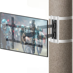 CONDOMOUNTS CLMTVA1064 Full Motion Pillar TV Mount | Strap-On No Drill Design for Large Pillars 8–48" Diameter | Fits 37–80 Inch Flat & Curved TVs | Heavy Duty 110 lbs Capacity | Tilt, Swivel & Extend