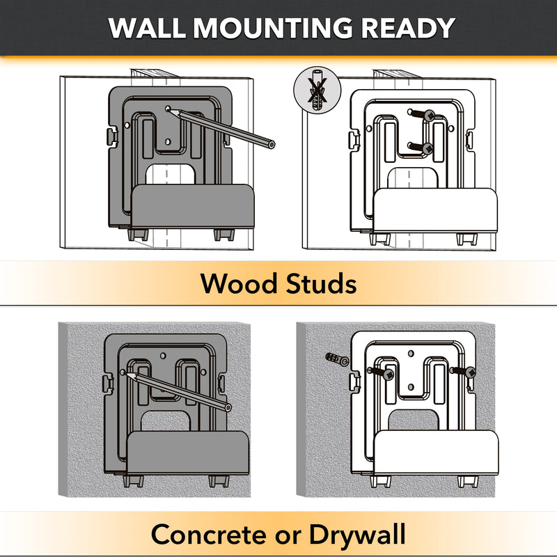 CondoMounts Adjustable Console Wall Mount | Install Behind TV | Cable Box | Apple TV | ROKU | Streaming Device | Rogers Ignite | Comcast | XFinity | Adjustable 1.26-in. to 1.80-in. | Mounting Hardware