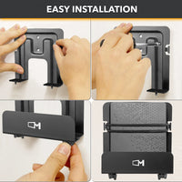 CondoMounts Adjustable Console Wall Mount | Install Behind TV | Cable Box | Apple TV | ROKU | Streaming Device | Rogers Ignite | Comcast | XFinity | Adjustable 1.26-in. to 1.80-in. | Mounting Hardware