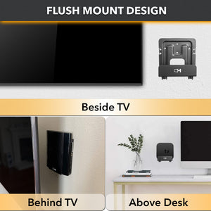 CondoMounts Adjustable Console Wall Mount | Install Behind TV | Cable Box | Apple TV | ROKU | Streaming Device | Rogers Ignite | Comcast | XFinity | Adjustable 1.26-in. to 1.80-in. | Mounting Hardware