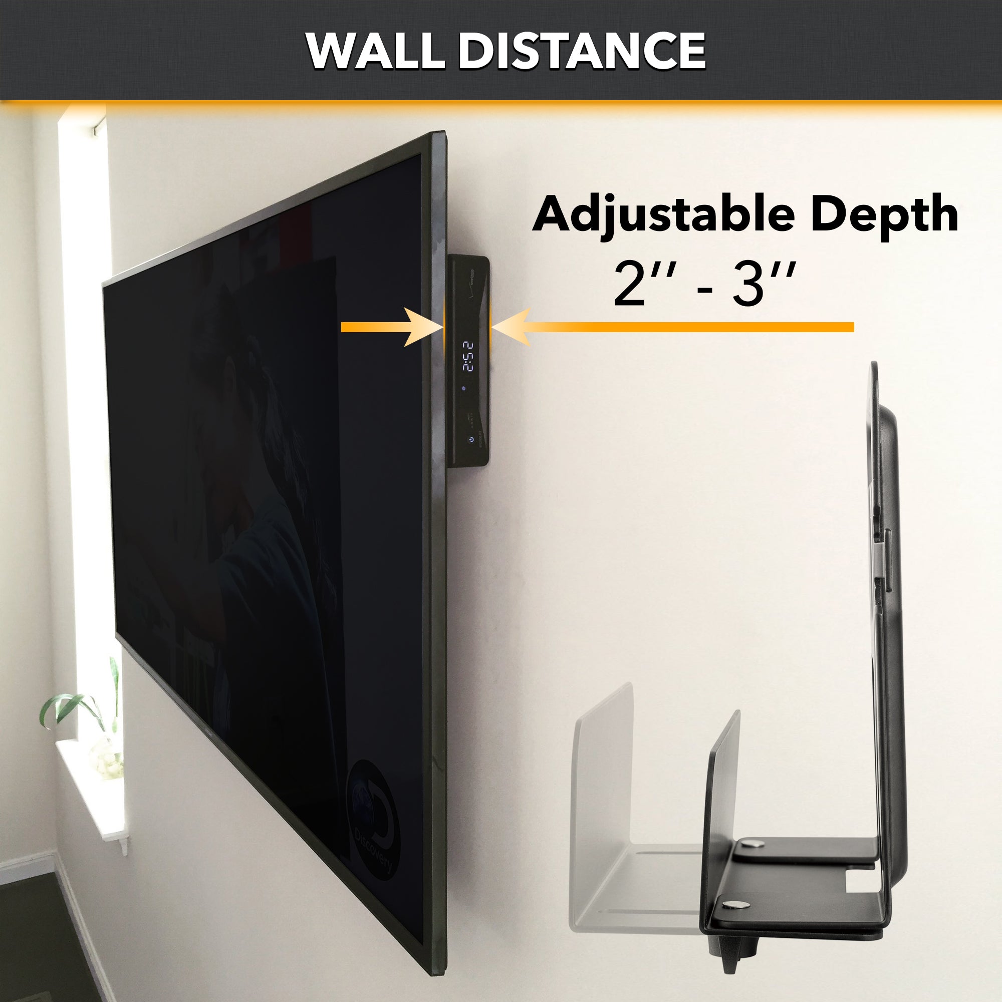 Hide the cables behind a wall mounted TV