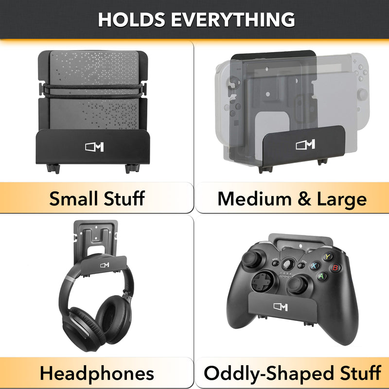 CondoMounts Adjustable Console Wall Mount | Install Behind TV | Cable Box | Apple TV | ROKU | Streaming Device | Rogers Ignite | Comcast | XFinity | Adjustable 1.26-in. to 1.80-in. | Mounting Hardware