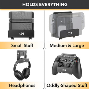 CondoMounts Adjustable Console Wall Mount | Install Behind TV | Cable Box | Nintendo Switch | Apple TV | PS4 | ROKU | Streaming Devices | Adjustable 1.85-in. to 3.00-in. | Mounting Hardware
